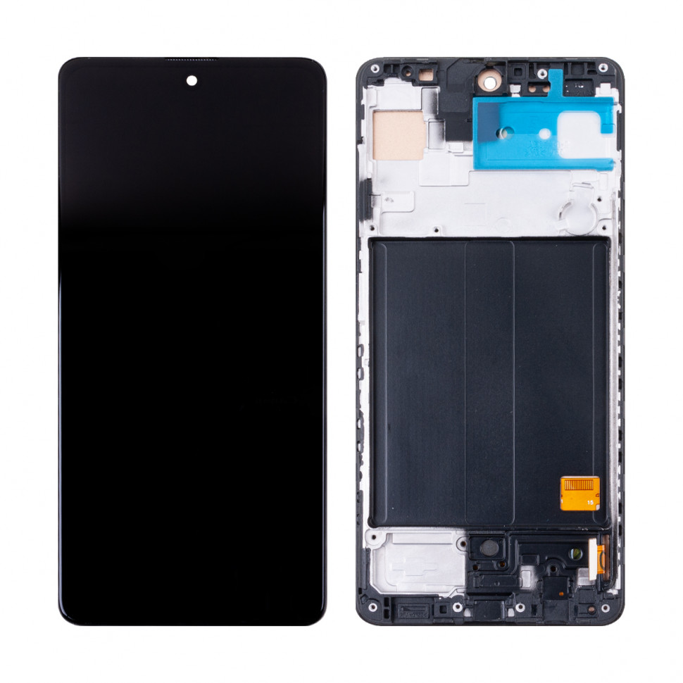 Дисплей с рамкой для Samsung A515F (A51) Черный In-Cell