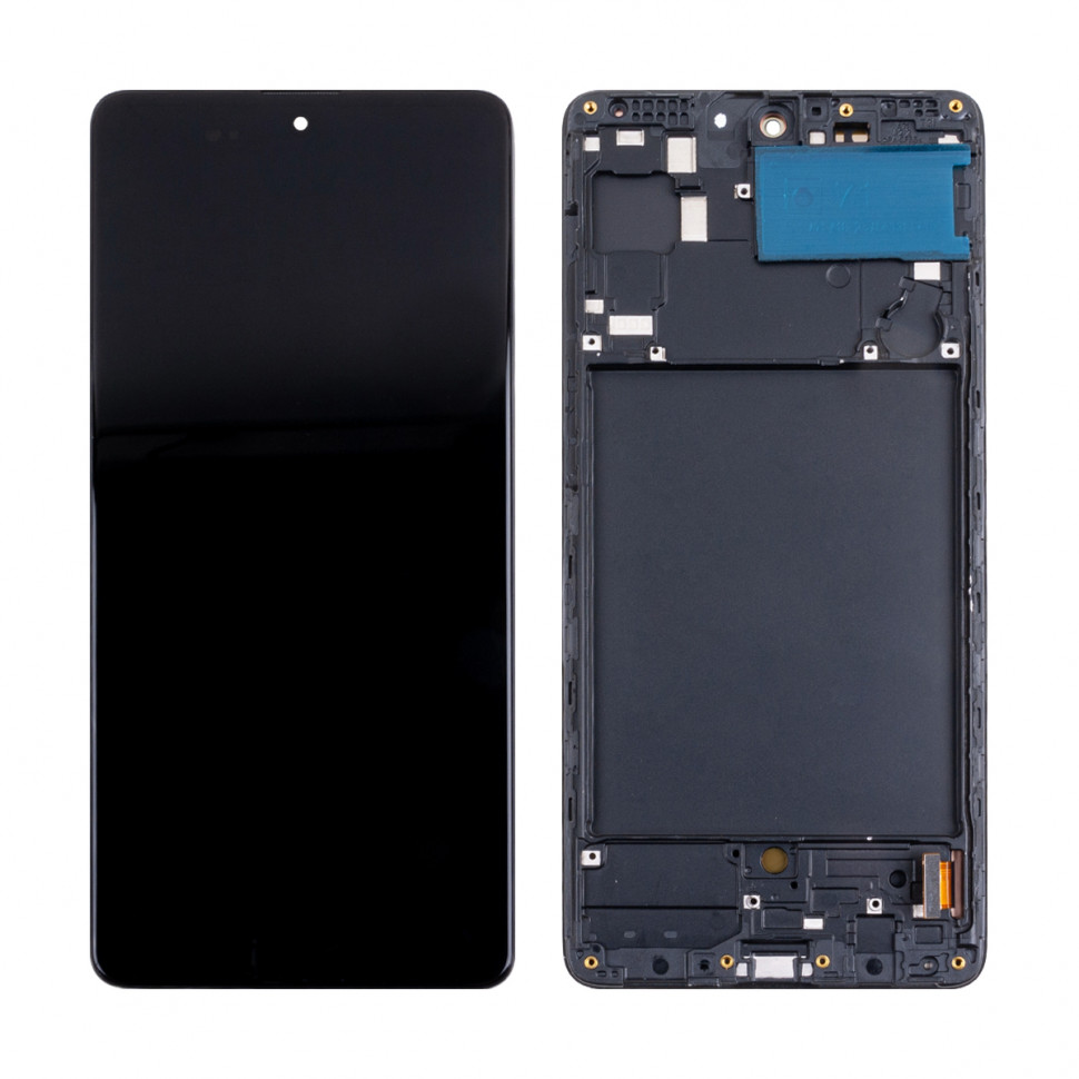 Дисплей с рамкой для Samsung A715F (A71) Черный OLED (Full Size)
