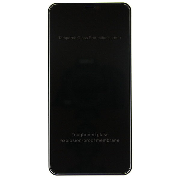 Защитное стекло "Антишпион" для iPhone Xs Max/11 Pro Max Черный (Закалённое, полное покрытие)