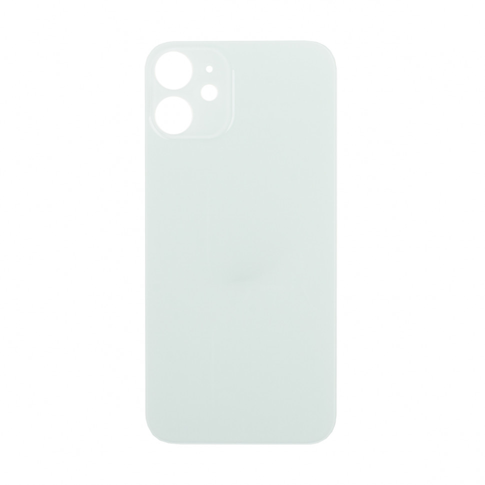 Задняя крышка для iPhone 12 mini Зеленый (стекло, широкий вырез под камеру, логотип) - Премиум