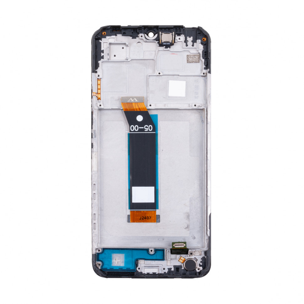 Дисплей с рамкой для Xiaomi Poco M5 Черный Оригинал
