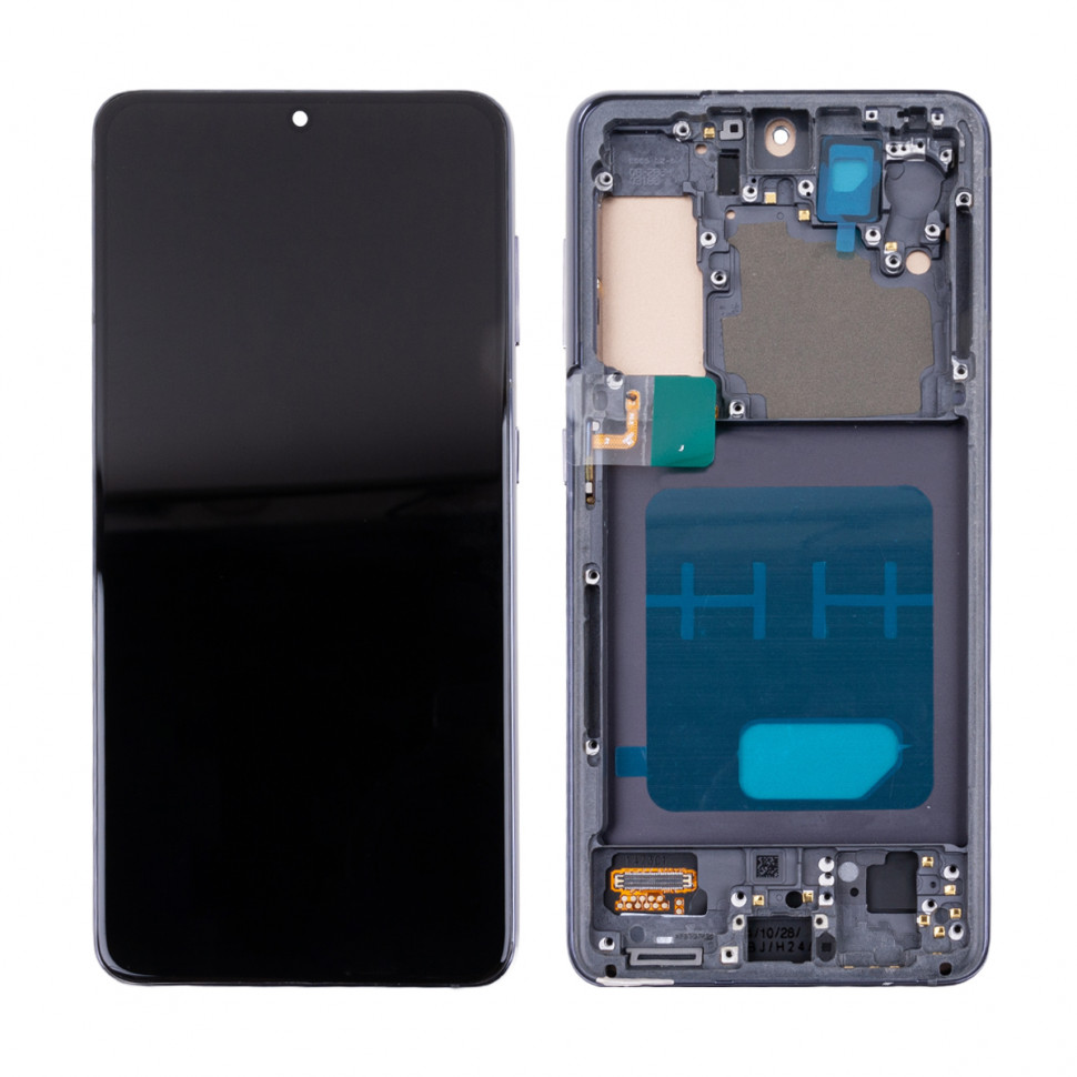 Дисплей с рамкой для Samsung G991B (S21) Серый In-Cell