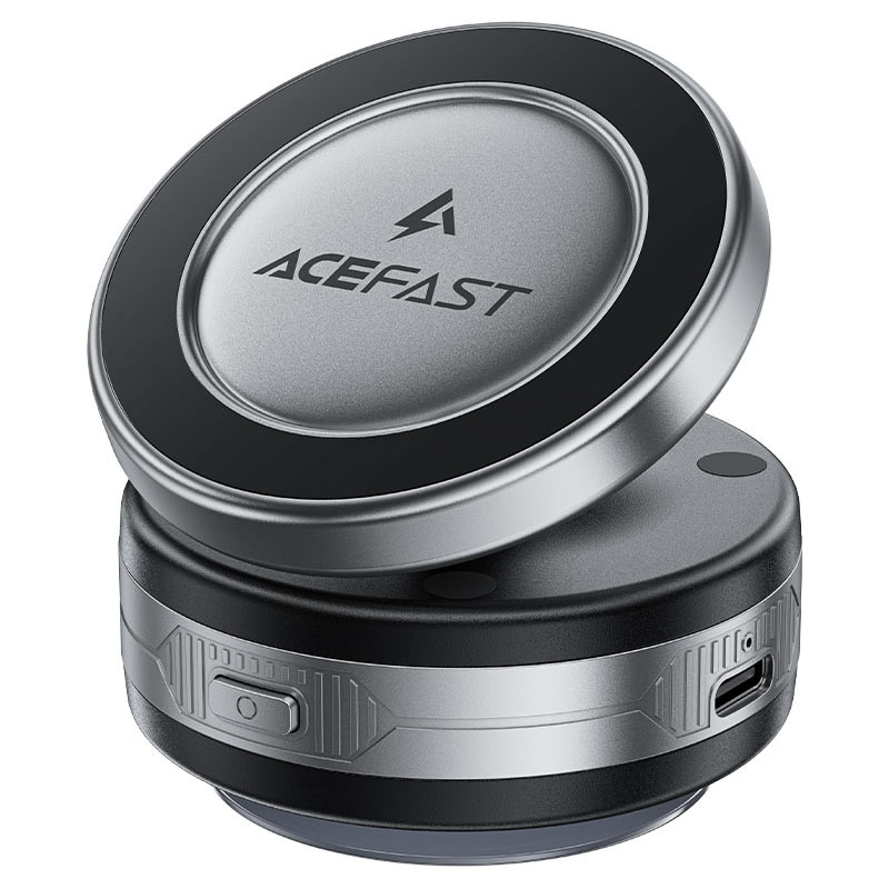 Авто держатель Acefast E29 (с беспроводной зарядкой 15W, магнитный, на приборную панель) Серый