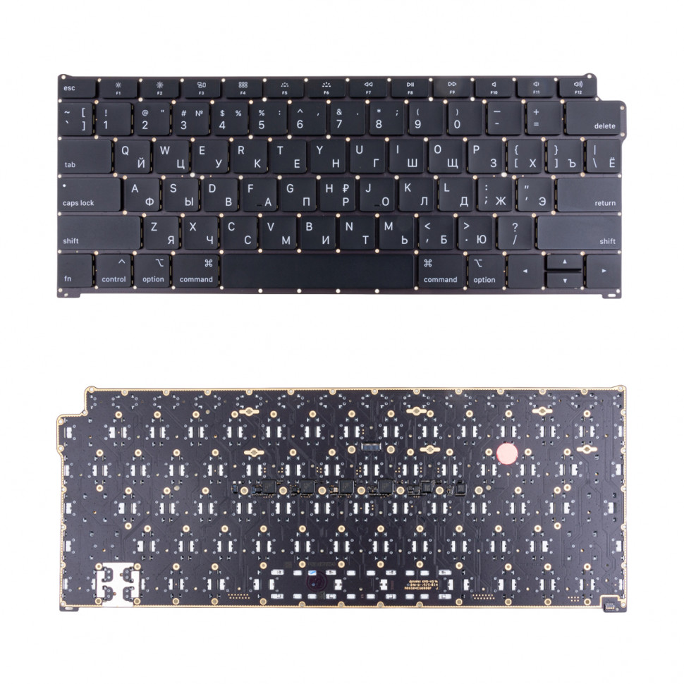 Клавиатура для ноутбука MacBook Air 13" A1932 (2018-2019, прямой Enter RU) Черный