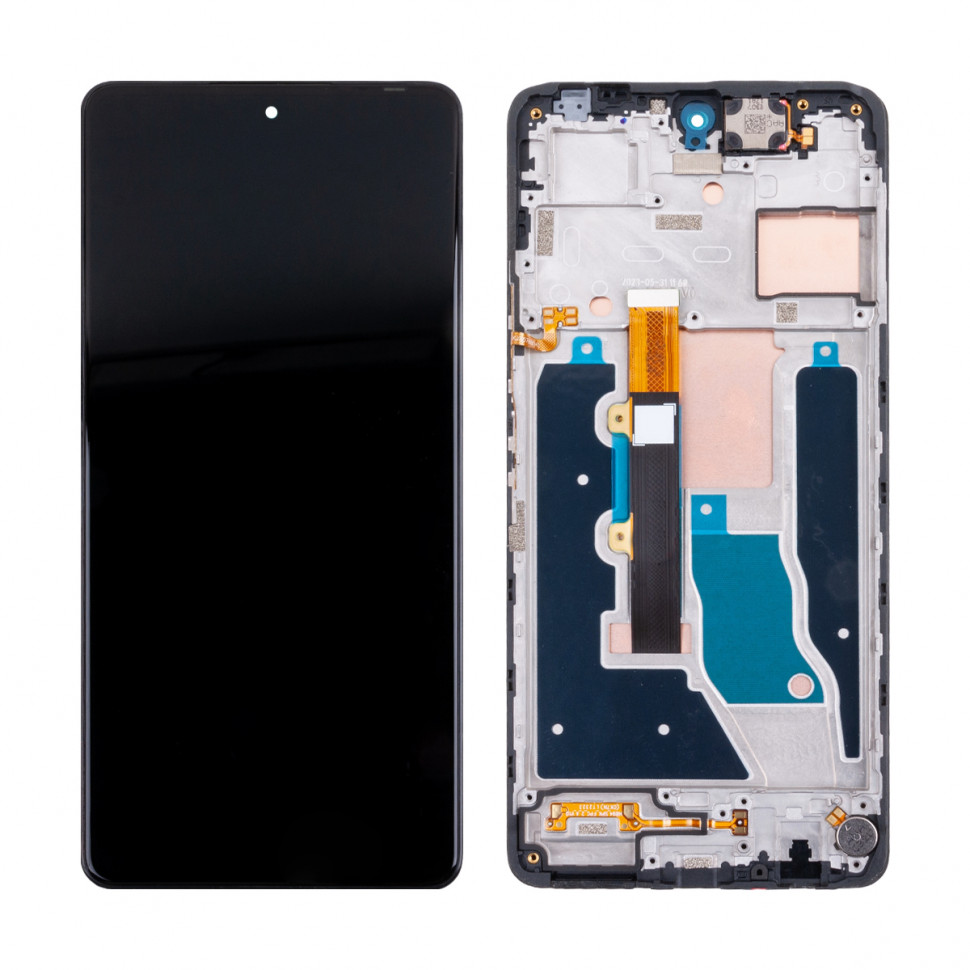 Дисплей с рамкой для Infinix Note 30 Pro Черный Оригинал
