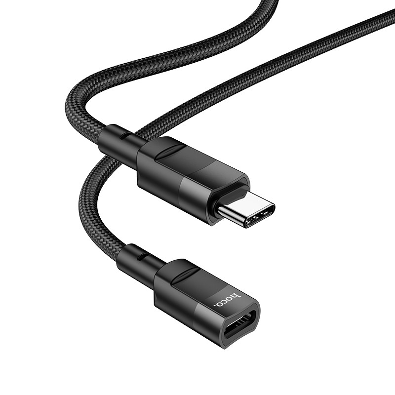 Кабель Type-C Male -Type-C Female Hoco U107 (1,2 м) Черный