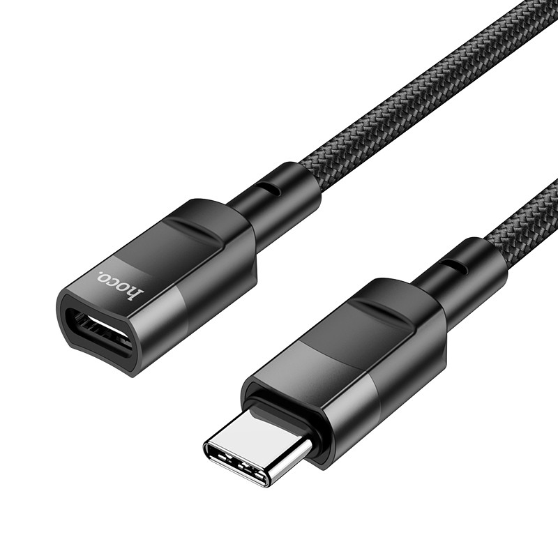 Кабель Type-C Male -Type-C Female Hoco U107 (1,2 м) Черный