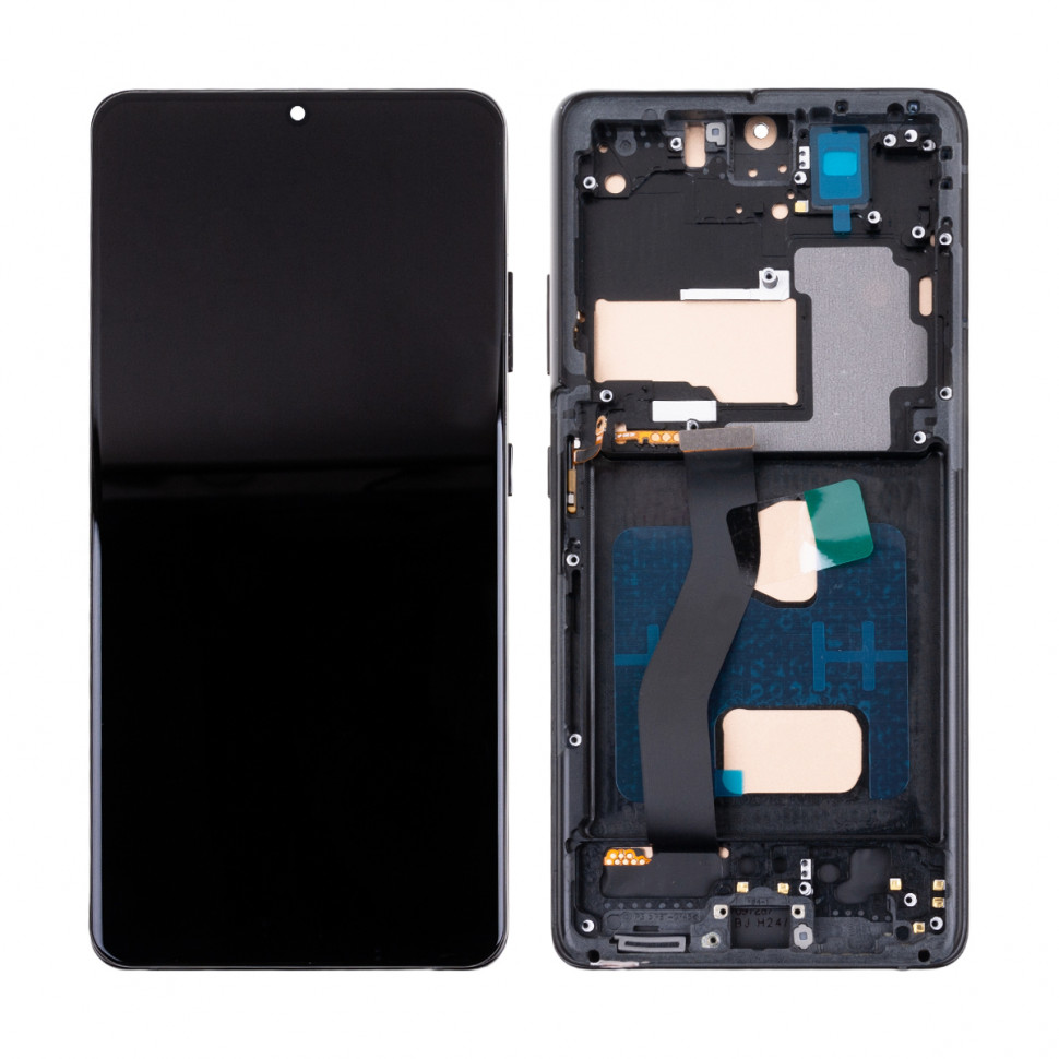 Дисплей с рамкой для Samsung G998B (S21 Ultra) Черный In-Cell