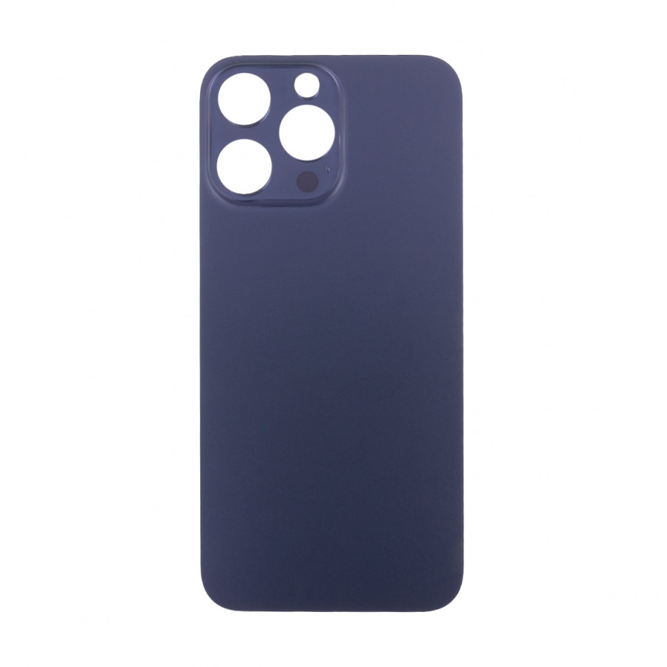 Задняя крышка для iPhone 14 Pro Max (A2895) Темно-фиолетовый (стекло, узкий вырез под камеру, логотип) - Премиум