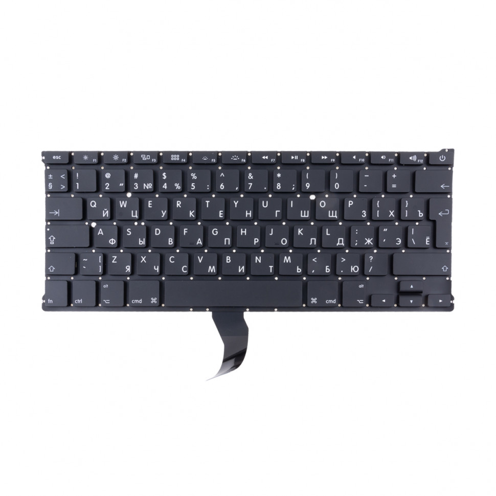 Клавиатура для ноутбука MacBook Air 13" A1369 (2010, Г-образный Enter RU) Черный