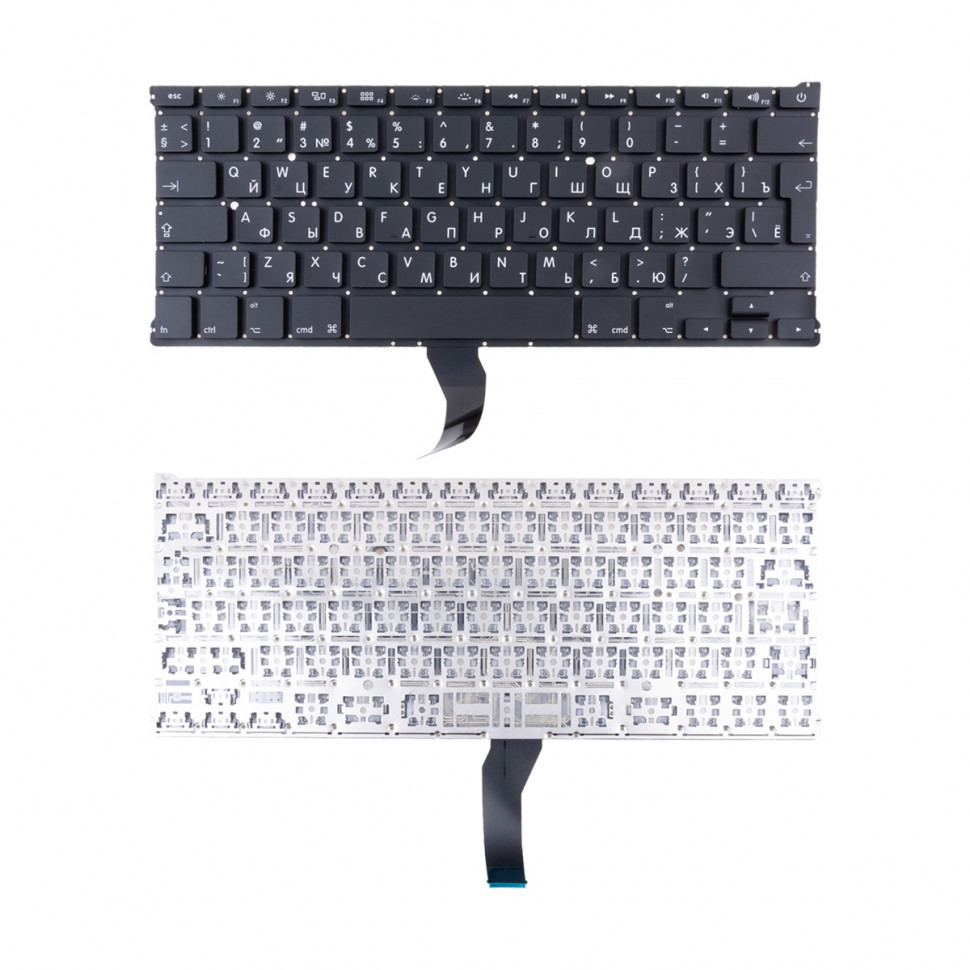 Клавиатура для ноутбука MacBook Air 13" A1369 (2010, Г-образный Enter RU) Черный