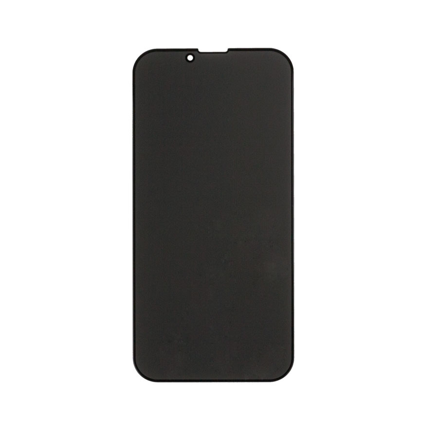 Защитное стекло "Антишпион" для iPhone 13 Pro Max/14 Plus Черный (Закалённое, полное покрытие)