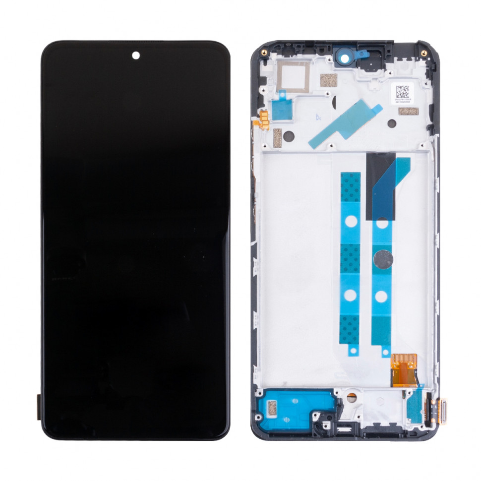 Дисплей с рамкой для Xiaomi Redmi Note 11 Pro 4G/5G/Poco X4 Pro 5G Черный Оригинал
