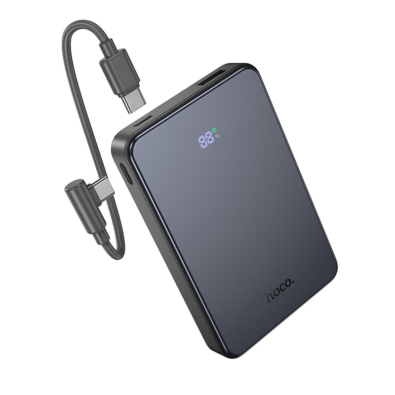Внешний Аккумулятор Hoco J170 10000 mAh (22.5W, 20W, PD, Type-C, кабель Type-C, LCD) Серый