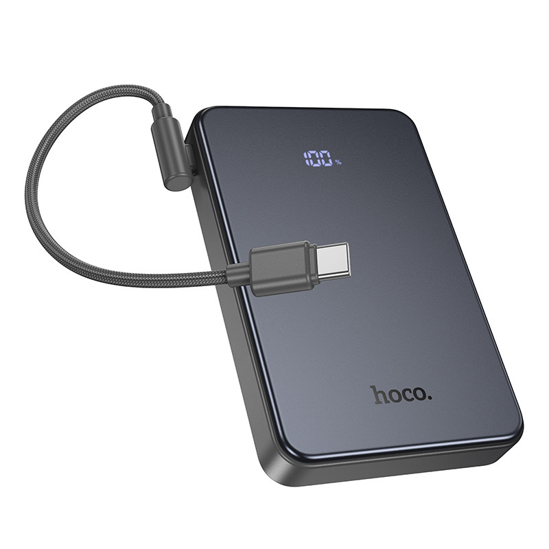 Внешний Аккумулятор Hoco J170 10000 mAh (22.5W, 20W, PD, Type-C, кабель Type-C, LCD) Серый