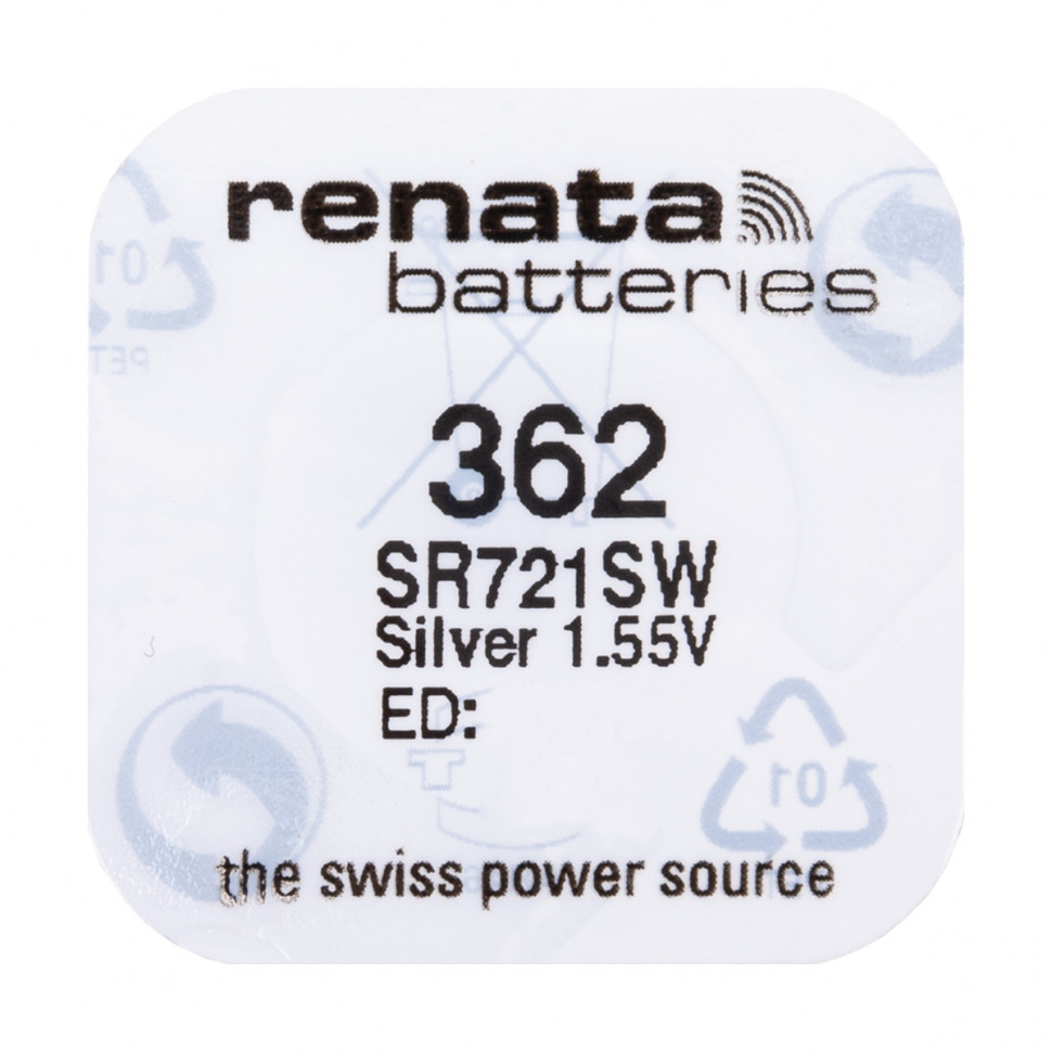 Батарейка 361/362/SR58/SR721 Renata Silver 1.55V