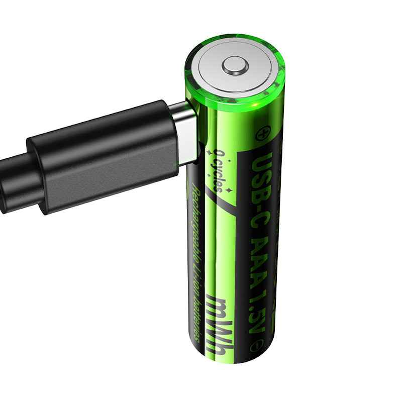 Аккумулятор "AAA" Hoco Li-ion 1.5V 800 mAh (2 шт, перезаряжаемые, зарядка через Type-C)
