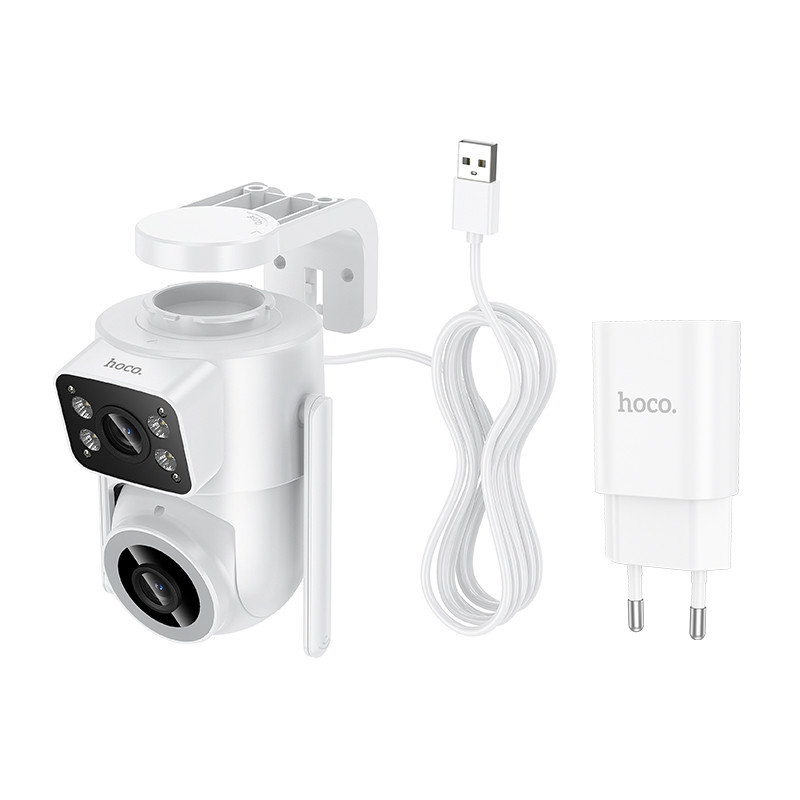 Камера видеонаблюдения Hoco D9 (Bluetooth, Wi-Fi, Full HD 1920×1080) Белый