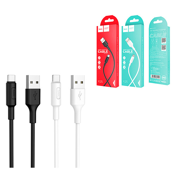 Кабель USB - Type-C Hoco X25 (3A) Белый