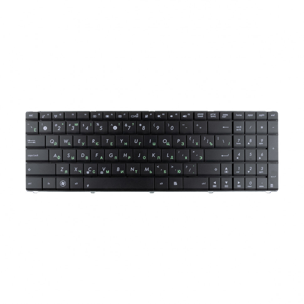 Клавиатура для ноутбука Asus A52/G60/K52/K53/K72 (кнопки сплошные) Черный