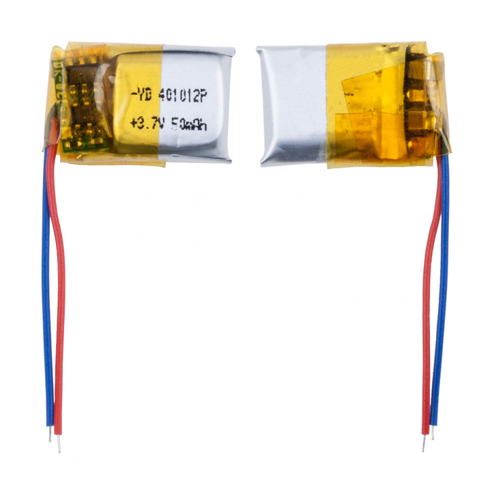Аккумулятор универсальная 401012p 3,7v Li-Pol 50 mAh (4*10*12 mm) (для TWS наушников)