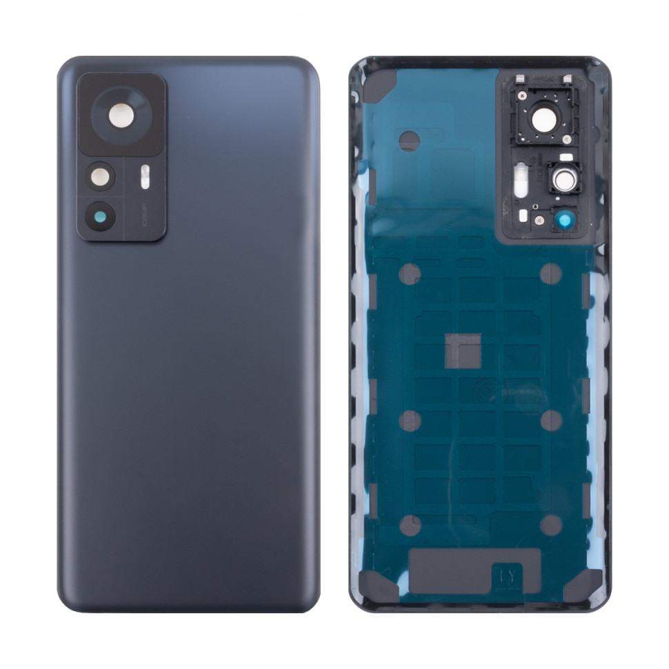 Задняя крышка для Xiaomi 12T Черный (Матовая) - Премиум