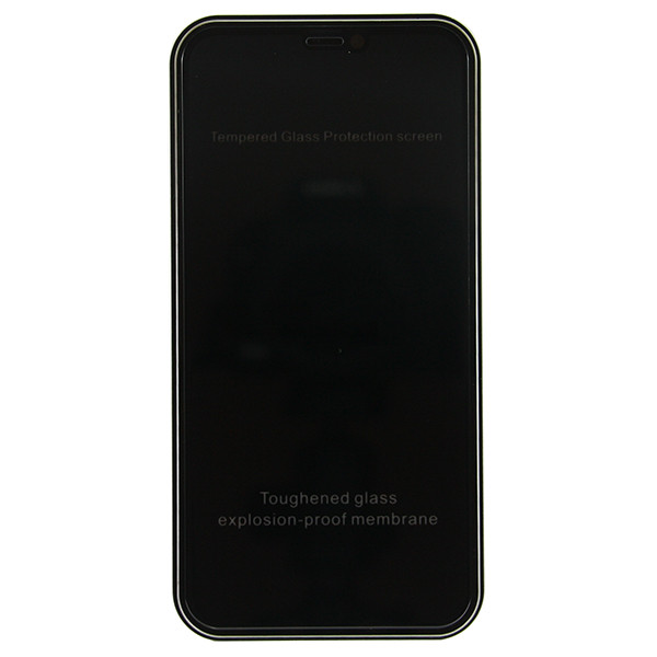 Защитное стекло "Антишпион" для iPhone X/Xs/11 Pro Черный (Закалённое, полное покрытие)