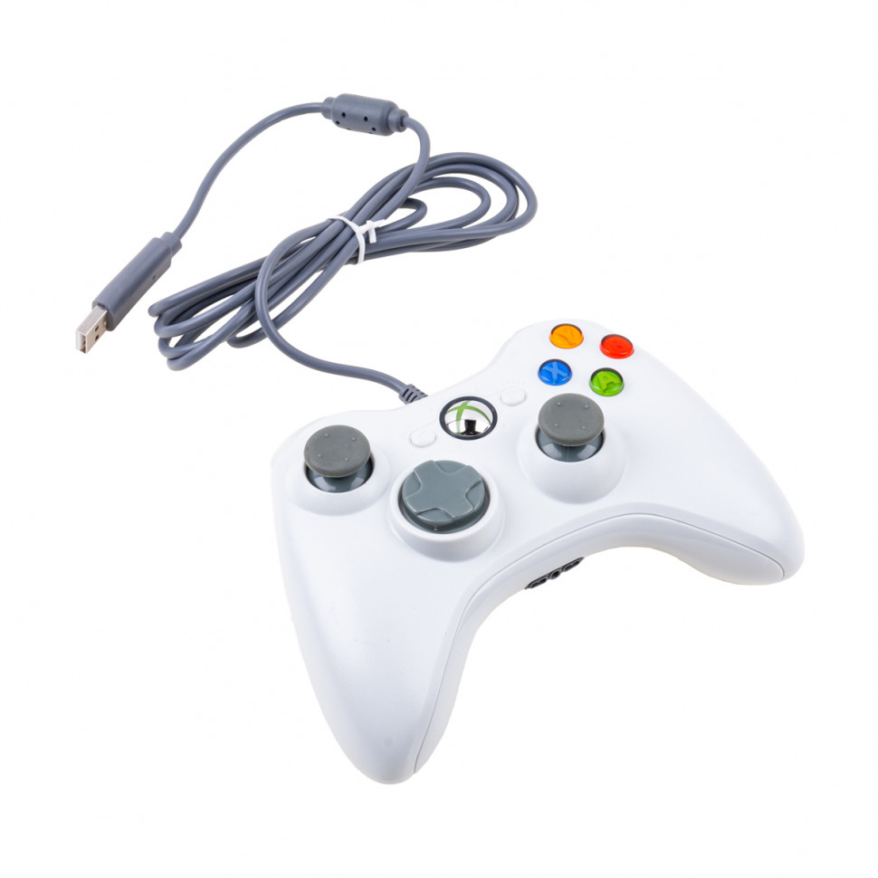 Геймпад для Xbox 360 (проводной) Белый