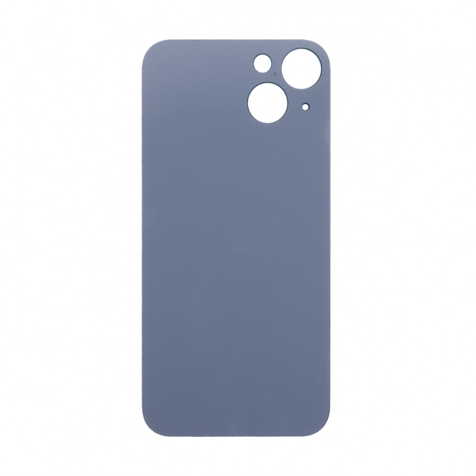 Задняя крышка для iPhone 13 Черный (стекло, широкий вырез под камеру, логотип) - Премиум