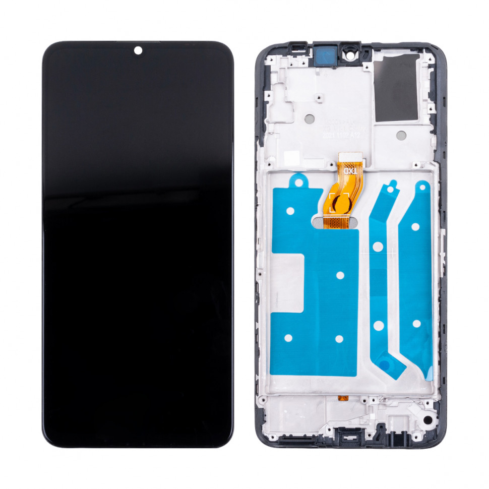 Дисплей с рамкой для Huawei Honor X7/Play6/Enjoy 30 Plus Черный Оригинал