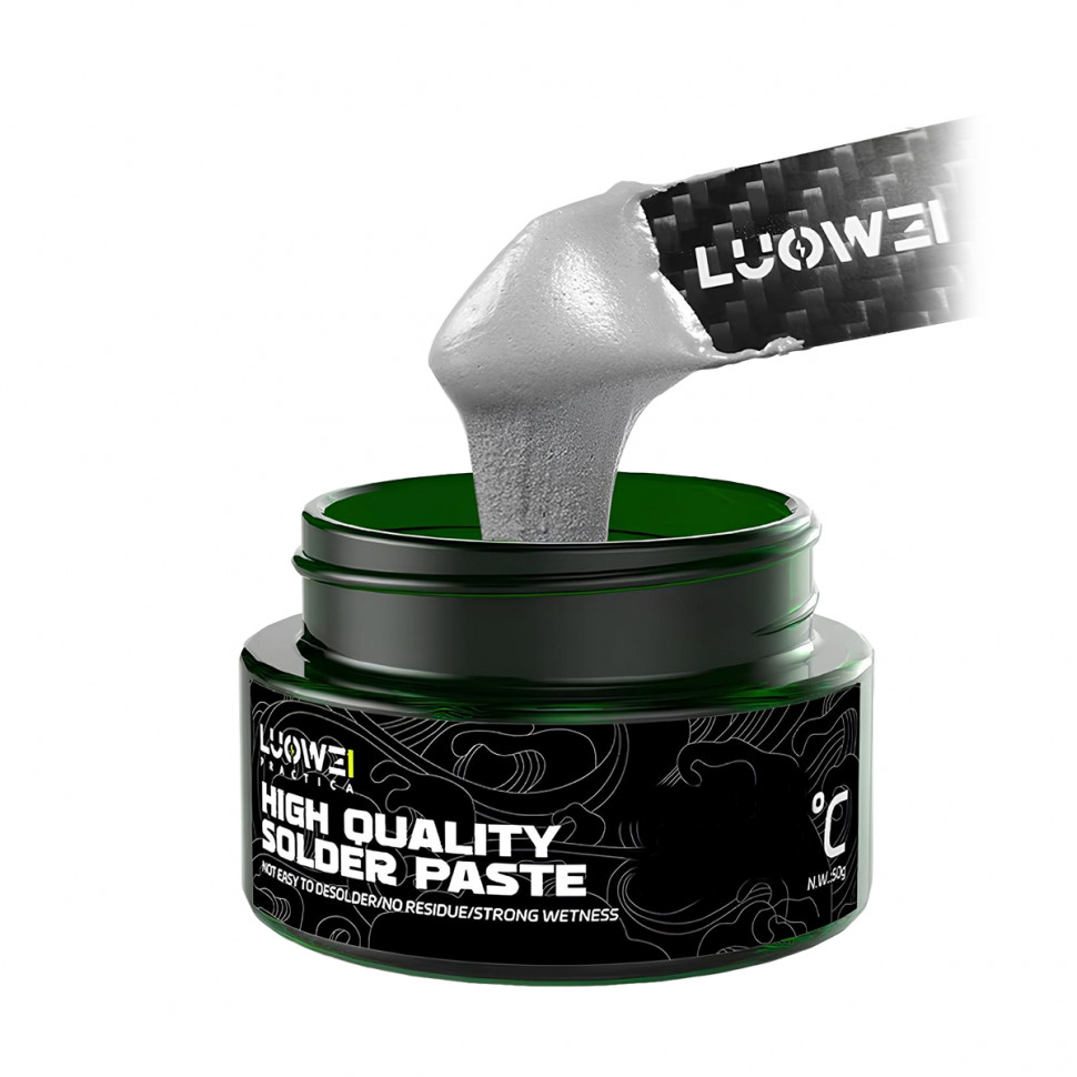 Паста паяльная Luowei LW-SP1 (50 г, низкотемпературная 138°C, бессвинцовая)