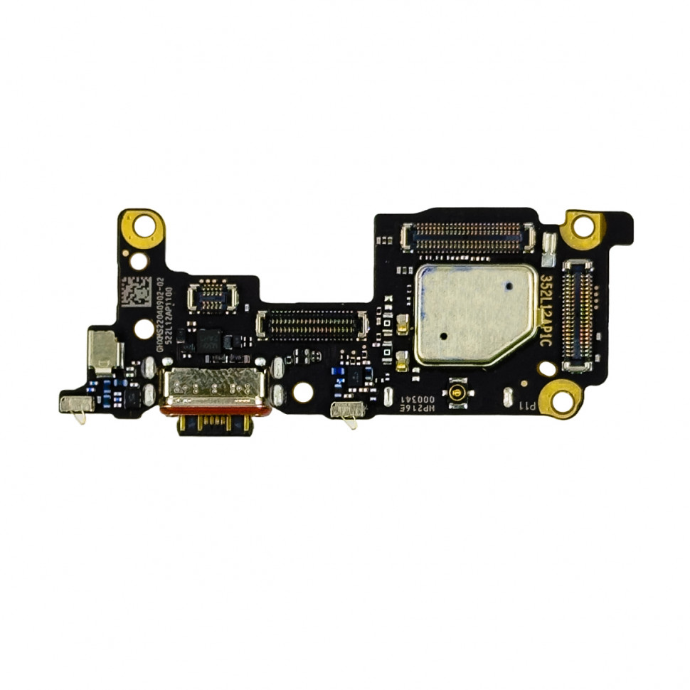 Шлейф для Xiaomi 12T/12T Pro (22071212AG/MZB0CE5RU) плата системный разъем/разъем SIM/микрофон - Премиум