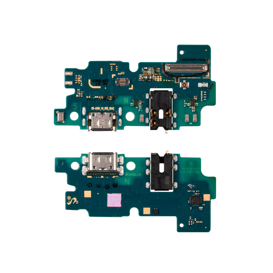Шлейф для Samsung A505F (A50) плата системный разъем/разъем гарнитуры/микрофон - Премиум