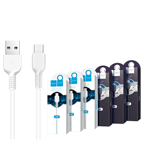 Кабель USB - Type-C Hoco X20 (3A) Белый