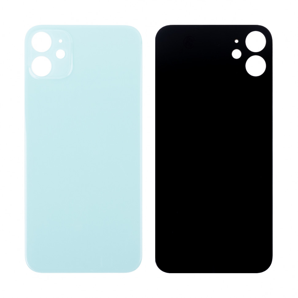 Задняя крышка для iPhone 11 Зеленый (стекло, широкий вырез под камеру, логотип) - Премиум