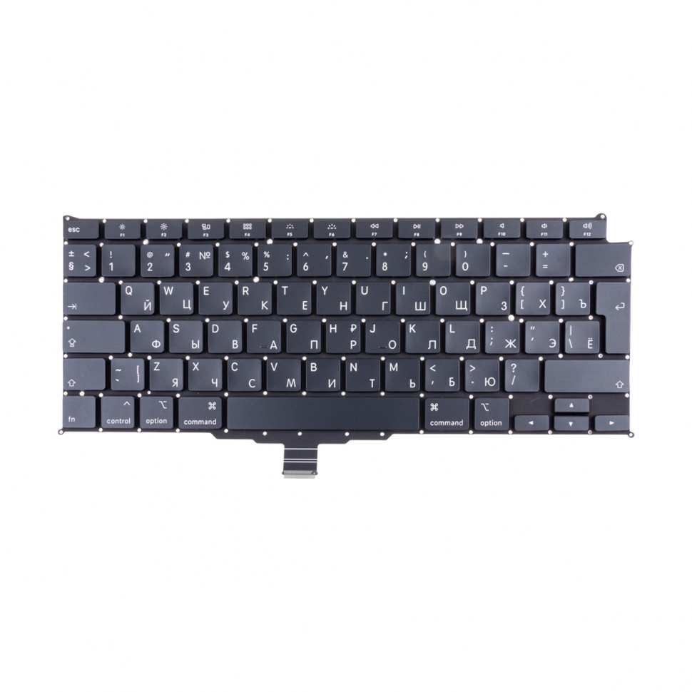 Клавиатура для ноутбука MacBook Air 13" A2179 (2020, Г-образный Enter RU) Черный