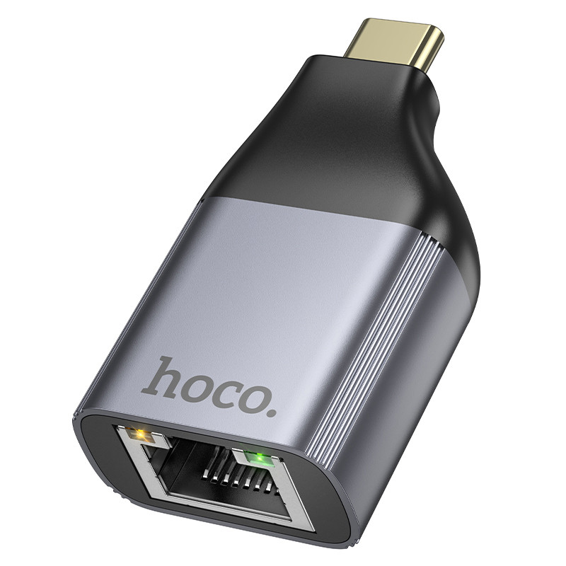 Адаптер Type-C - RJ45 Hoco UA35 Серый