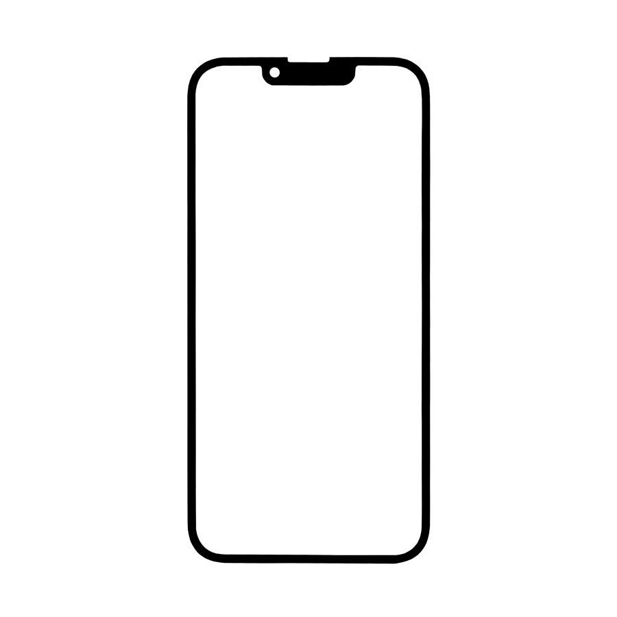 Стекло для iPhone 13/13 Pro с OCA пленкой Черный Оригинал (Mitsubishi)