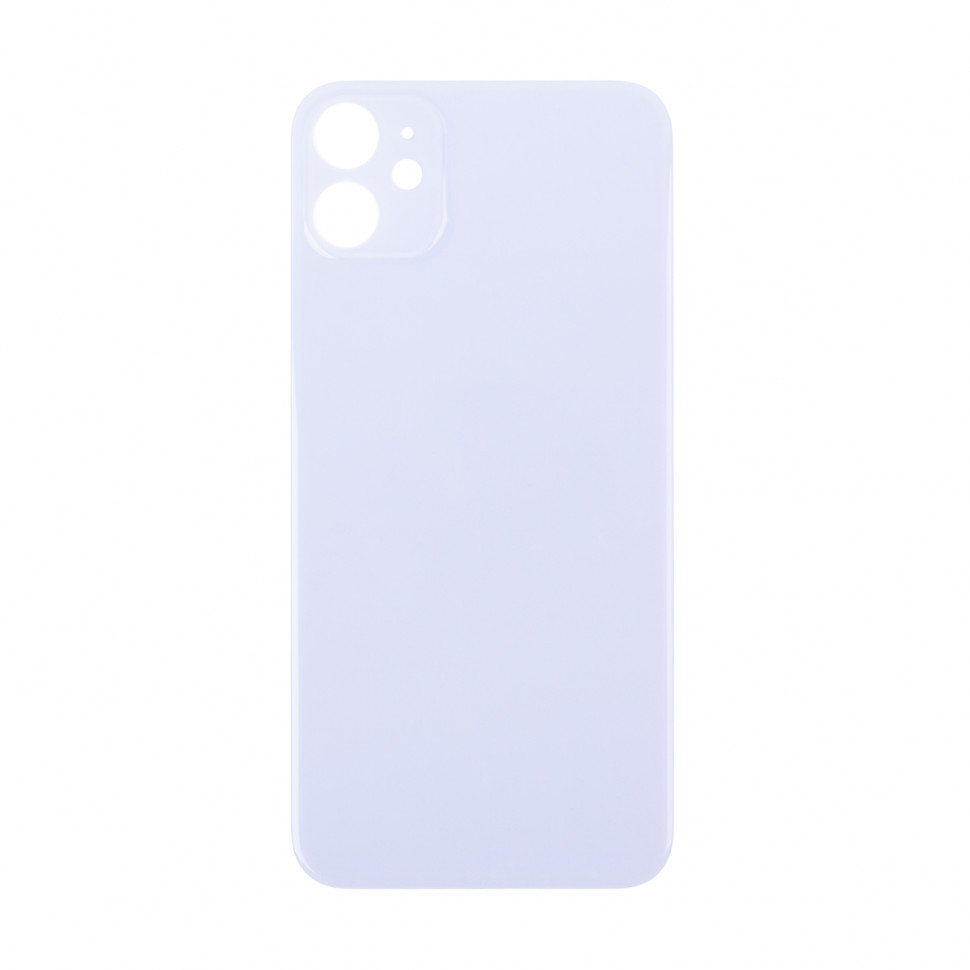 Задняя крышка для iPhone 11 Фиолетовый (стекло, широкий вырез под камеру, логотип) - Премиум