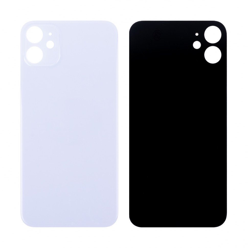 Задняя крышка для iPhone 11 Фиолетовый (стекло, широкий вырез под камеру, логотип) - Премиум