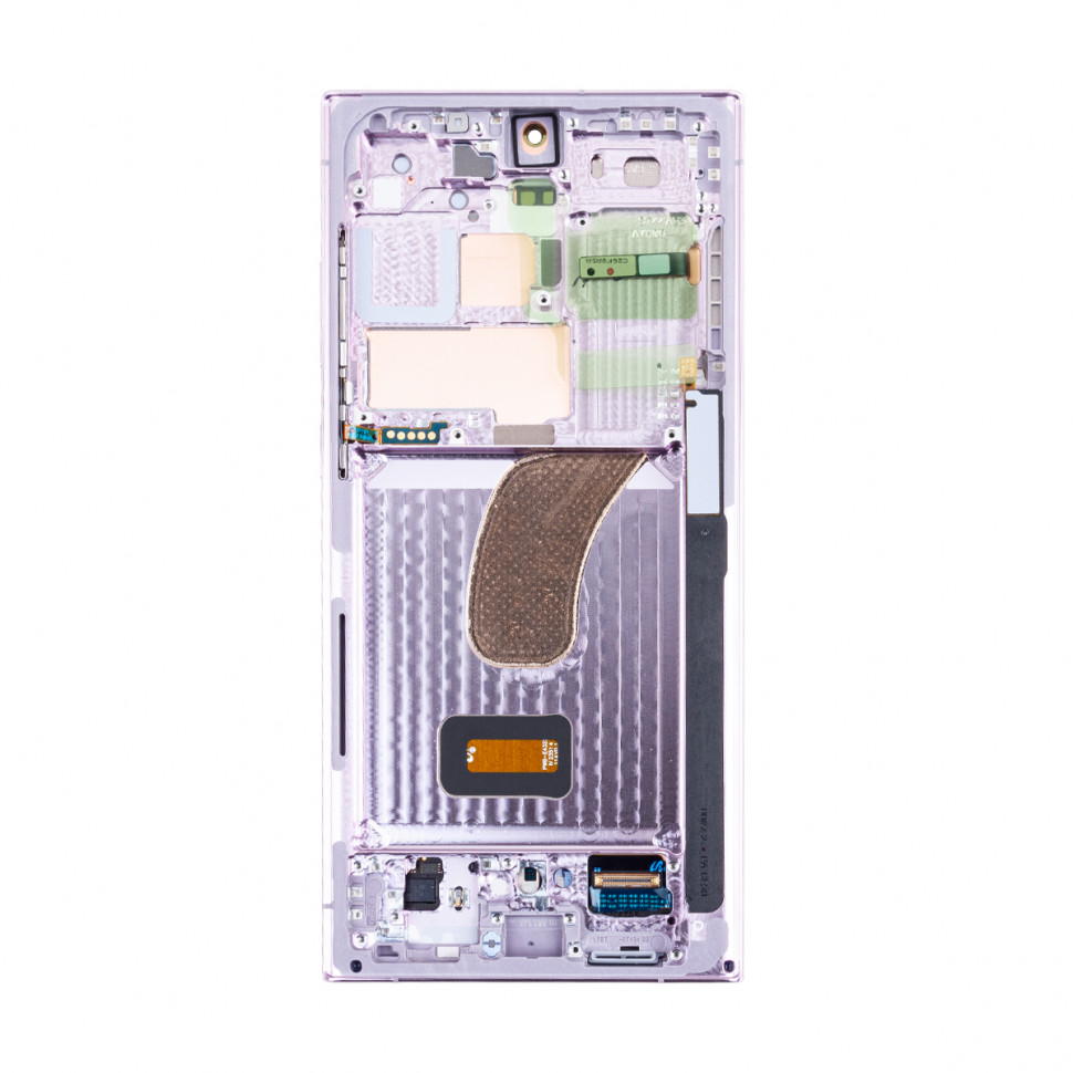 Дисплей с рамкой для Samsung S918B (S23 Ultra) Лавандовый Оригинал (SP)
