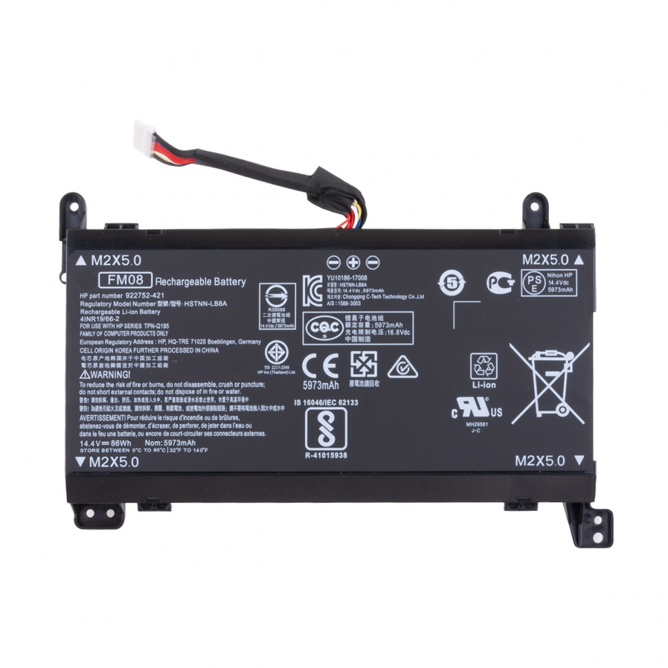 Аккумулятор для ноутбука HP FM08 (Omen 17-AN, 17-AB) 5675 mAh