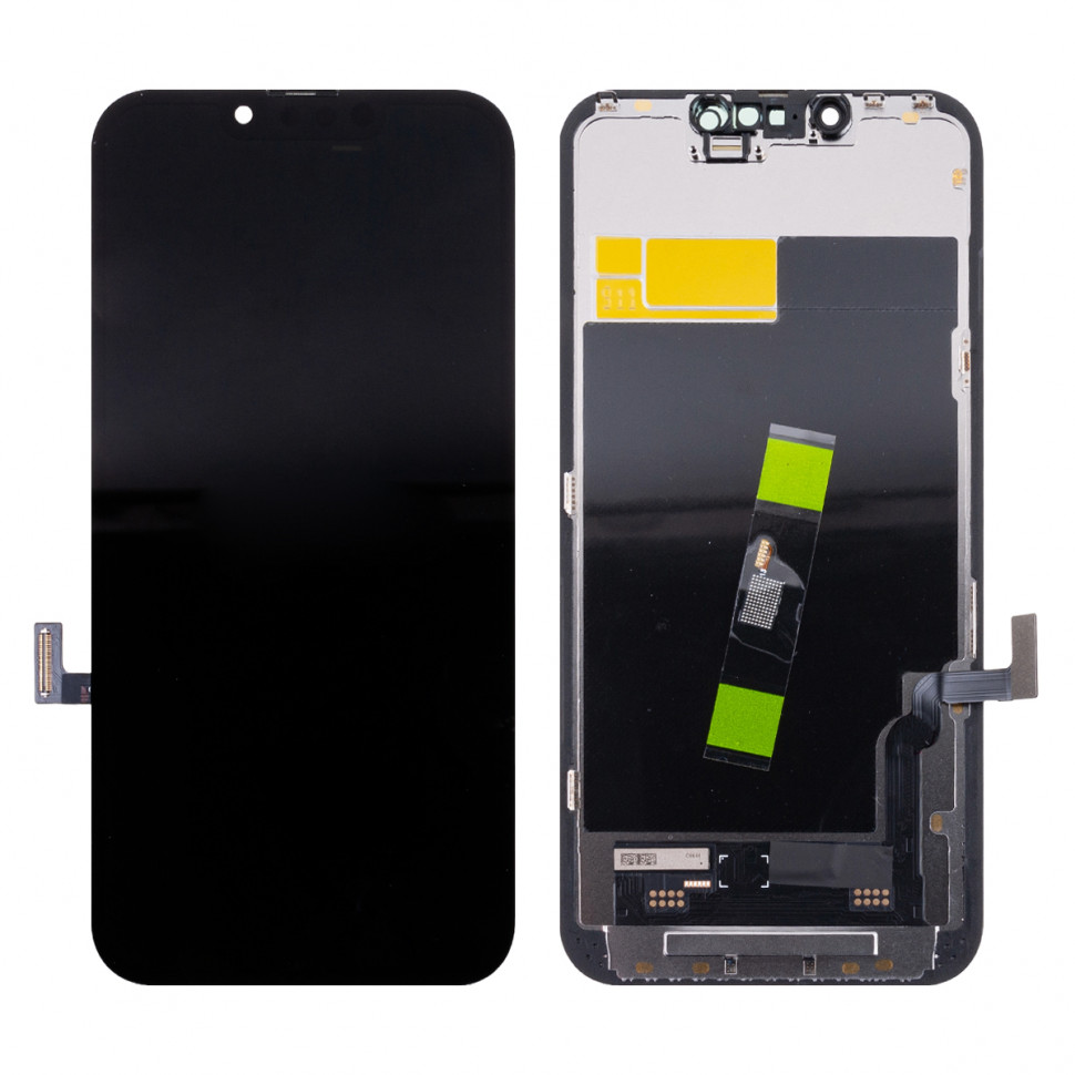 Дисплей для iPhone 13 с тачскрином Черный Soft OLED, Full HD (площадка под IC)