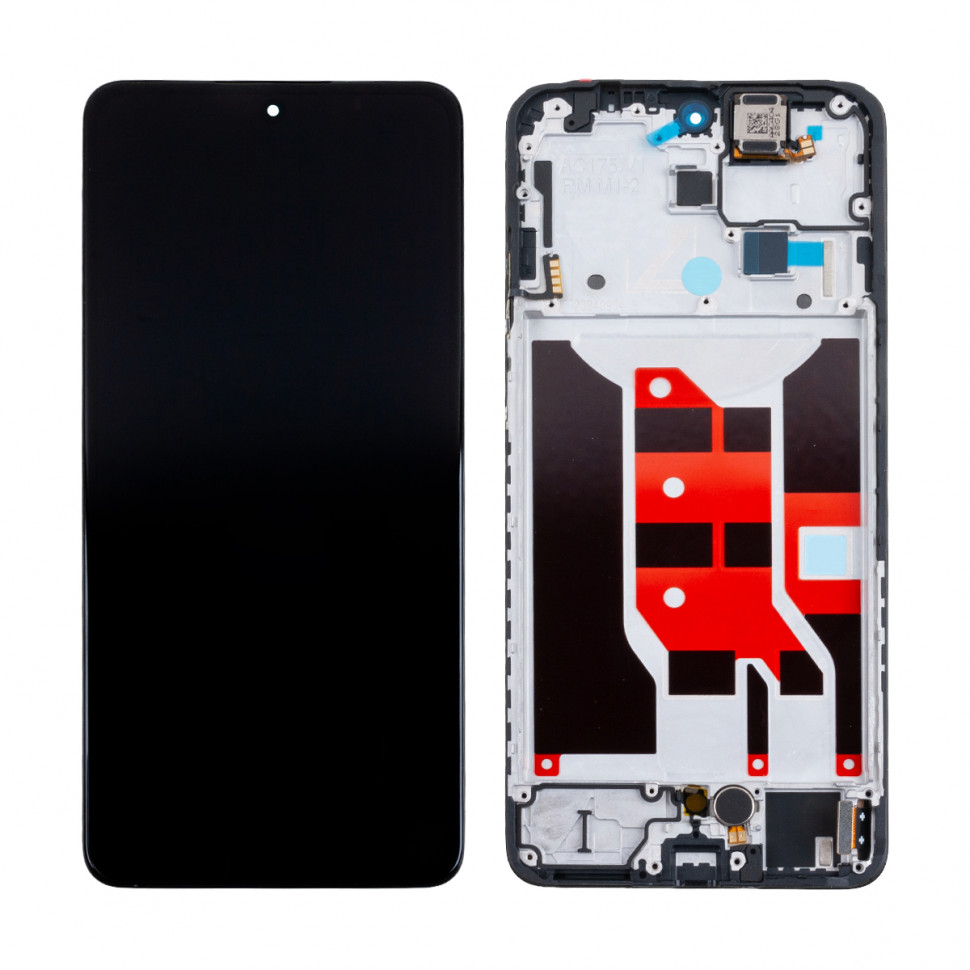 Дисплей с рамкой для OPPO Reno 12 F 4G Черный OLED