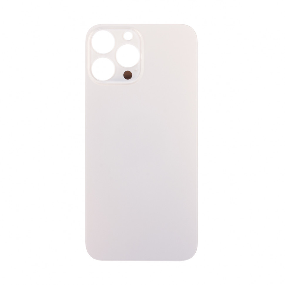 Задняя крышка для iPhone 13 Pro Max Золото (стекло, широкий вырез под камеру, логотип) - Премиум