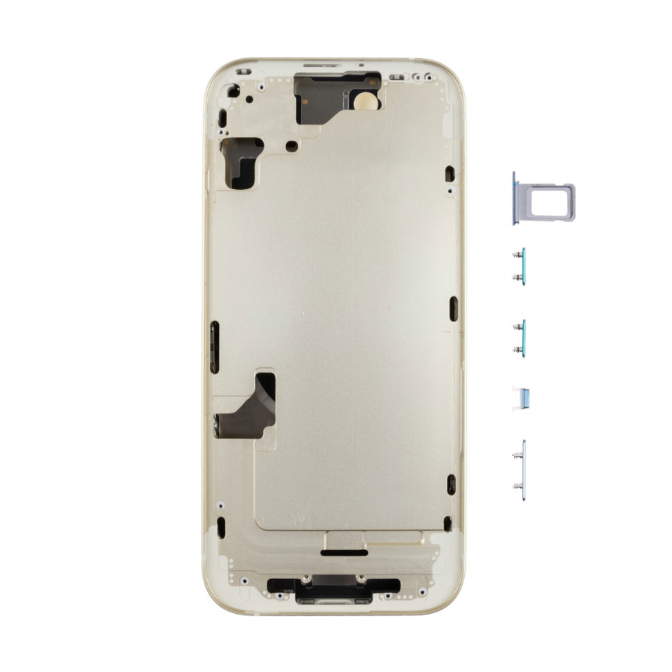 Корпус для iPhone 15 (1 Sim) Желтый - Премиум
