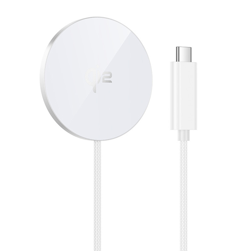 Беспроводное ЗУ Hoco CW63 (15W, быстрая зарядка, Qi2) Белый