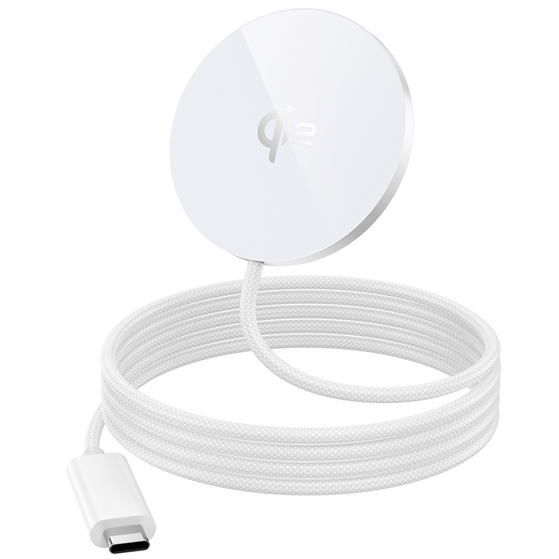 Беспроводное ЗУ Hoco CW63 (15W, быстрая зарядка, Qi2) Белый