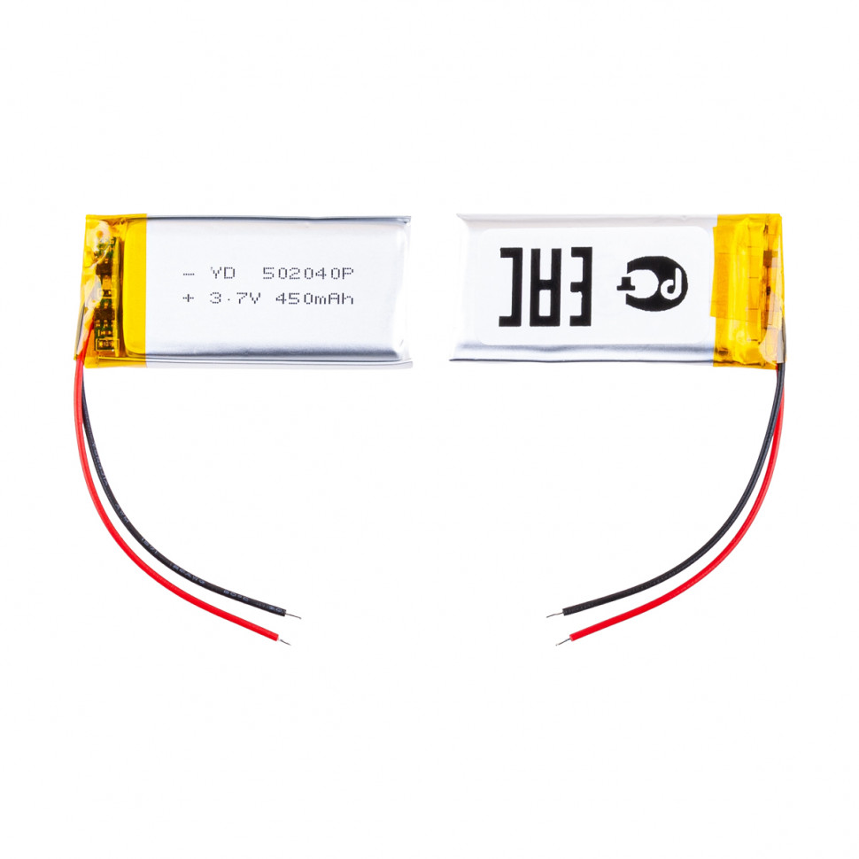 Аккумулятор универсальная 502040p 3,7v Li-Pol 450 mAh (5*20*40 mm)