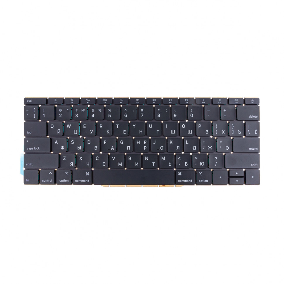 Клавиатура для ноутбука MacBook Pro 13" A1708 (2017, прямой Enter RU) Черный